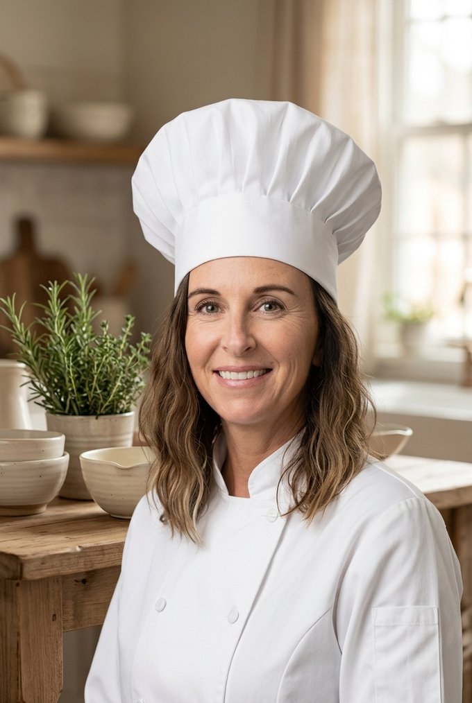 Emily Montague, The Postpartum Chef, in her kitchen